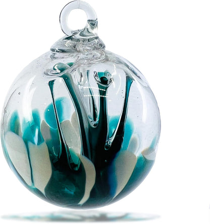 Luke Adams Handmade Glass Gazing Balls for Garden – Hand Blown Glass Gazing Ball for Yard Décor – Decorative Garden Globe (Wildflower)
