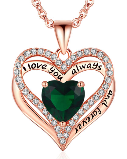 925 Silver Heart Love Necklace Women, Wife Anniversary Jewelry Gift for Her