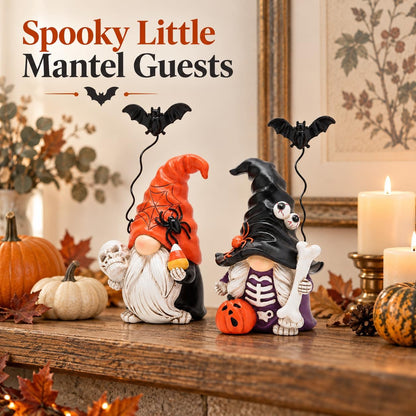 Hodao Halloween Gnome Set of 2, Spooky Fall Home Decor