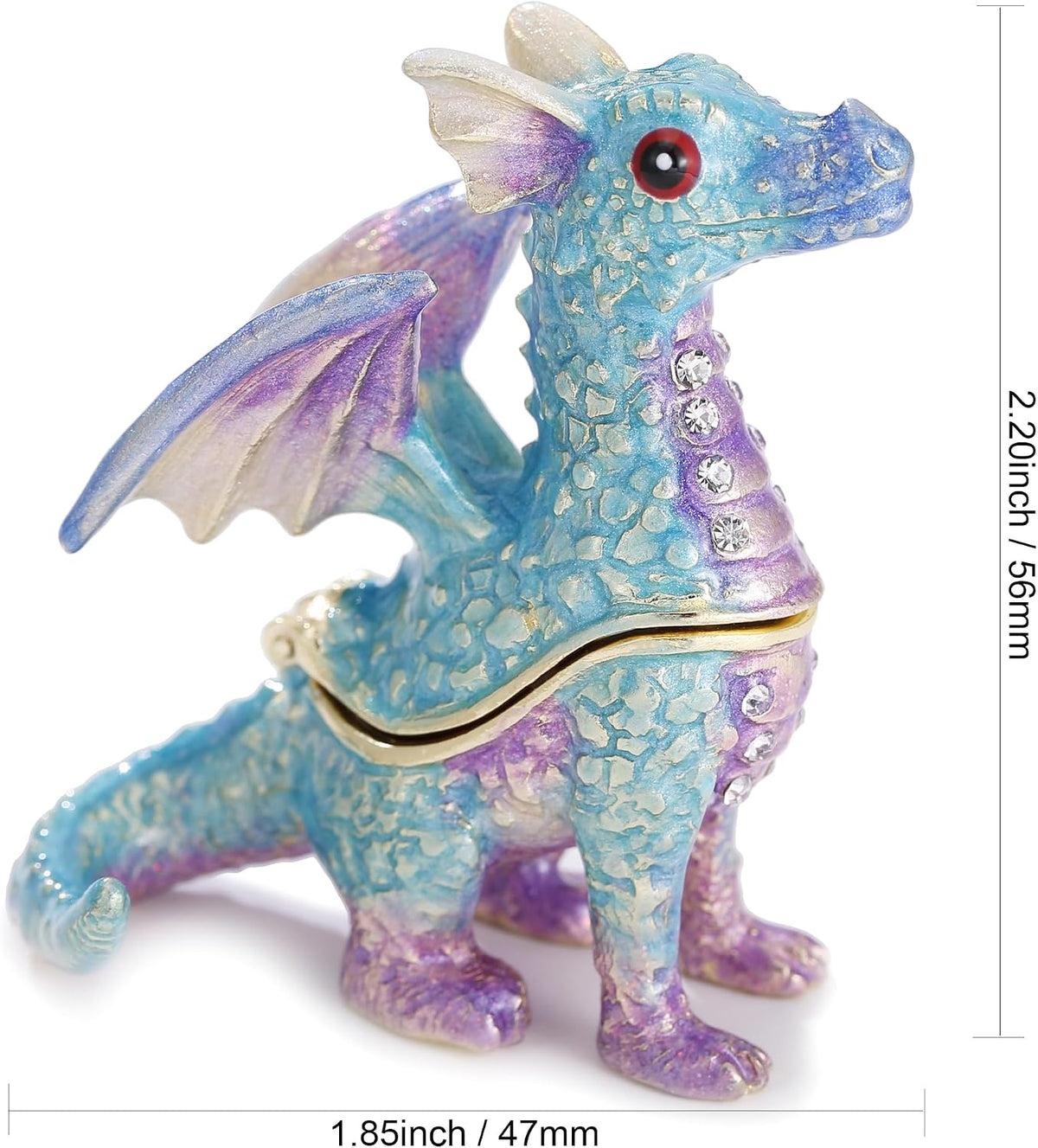 Enamel Dragon & Animal Keepsake Trinket Boxes