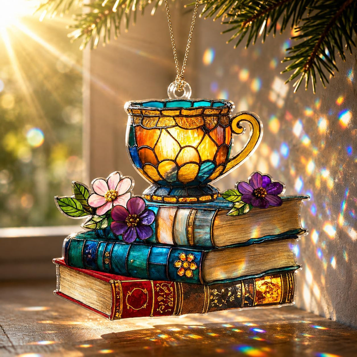 Book Lover Ornaments – Suncatchers & Christmas Tree Decor