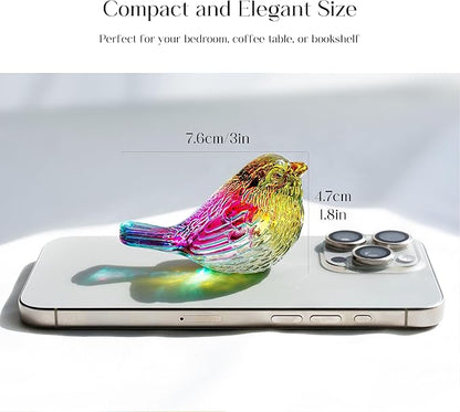 Blown Glass Bird Figurines - Crystal Collectible Decor for Home & Gifts