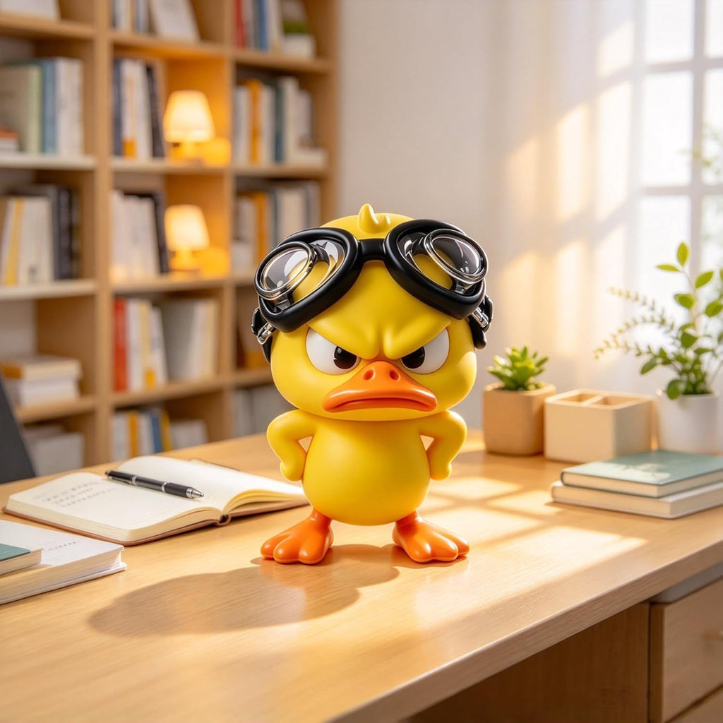 Funny Angry Duck & Animal Desk Figurines – 3D Printed Decor