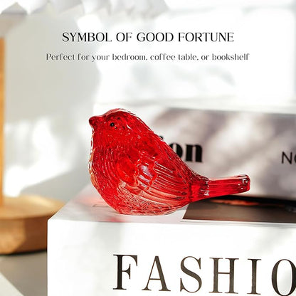 Blown Glass Bird Figurines - Crystal Collectible Decor for Home & Gifts