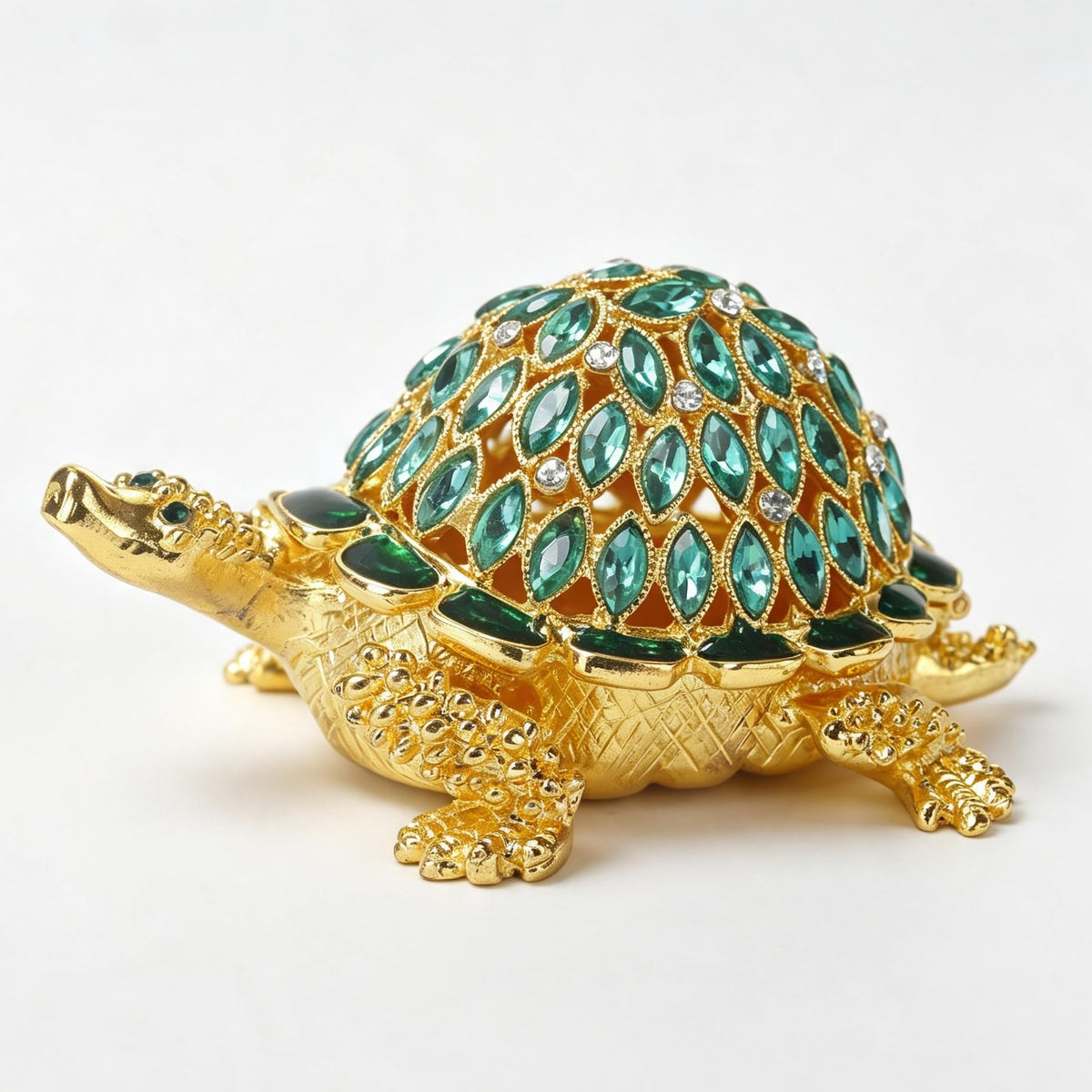 Enamel Peacock & Nature-Inspired Trinket Boxes