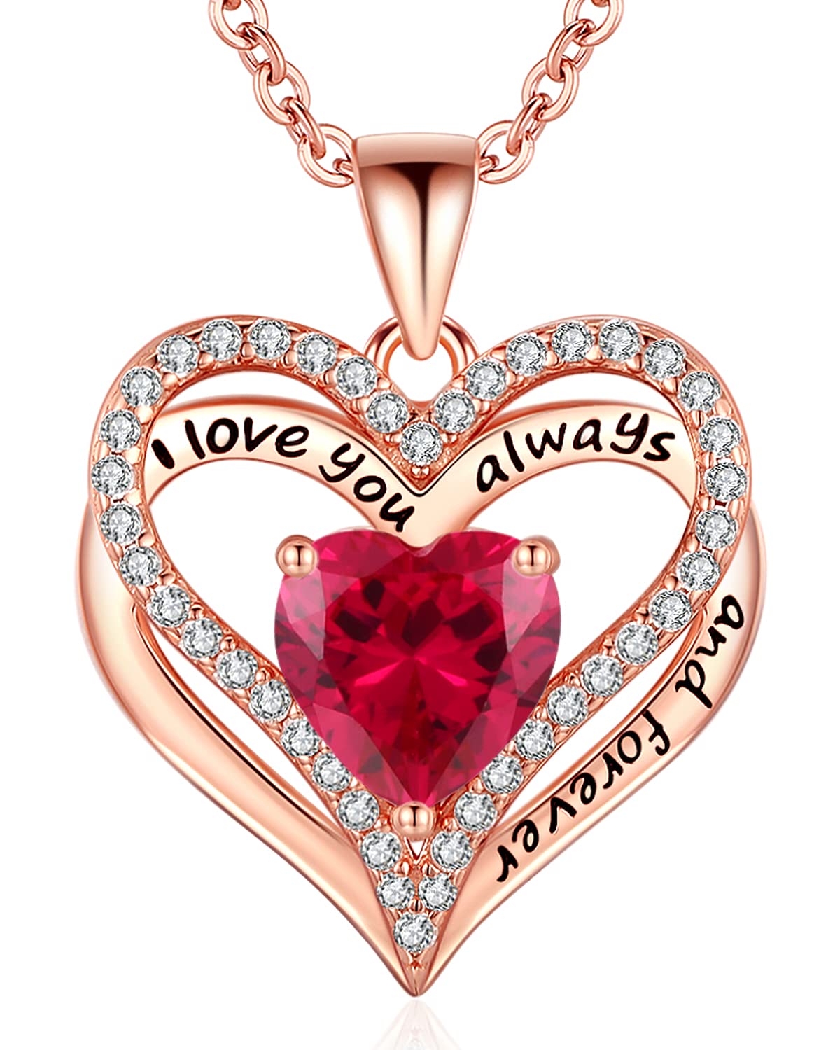 925 Silver Heart Love Necklace Women, Wife Anniversary Jewelry Gift for Her
