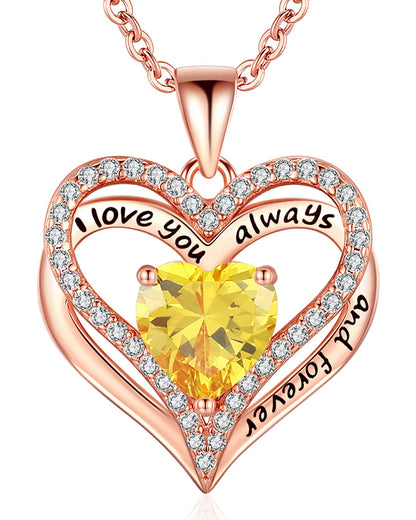925 Silver Heart Love Necklace Women, Wife Anniversary Jewelry Gift for Her
