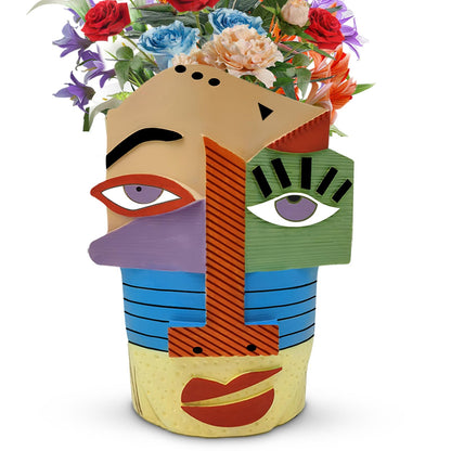 Midogaigai Abstract Face Planter Pots for Indoor Plants&Flowers Home Decor
