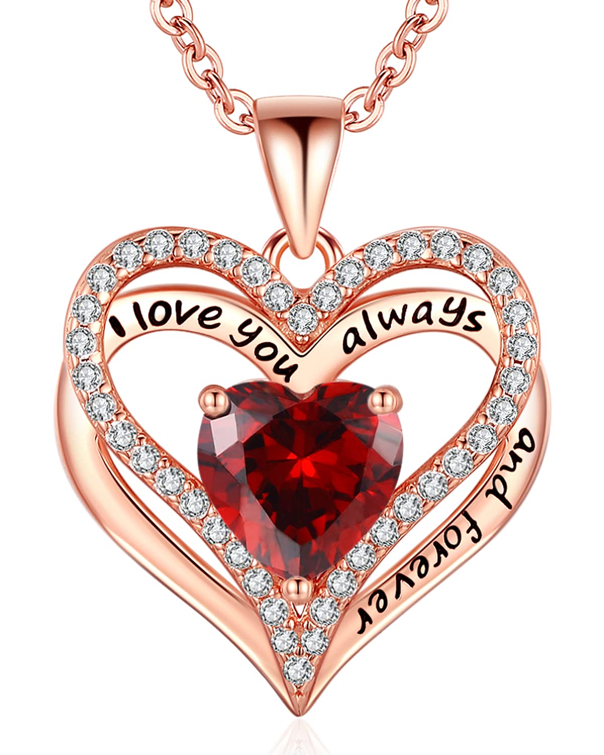 925 Silver Heart Love Necklace Women, Wife Anniversary Jewelry Gift for Her