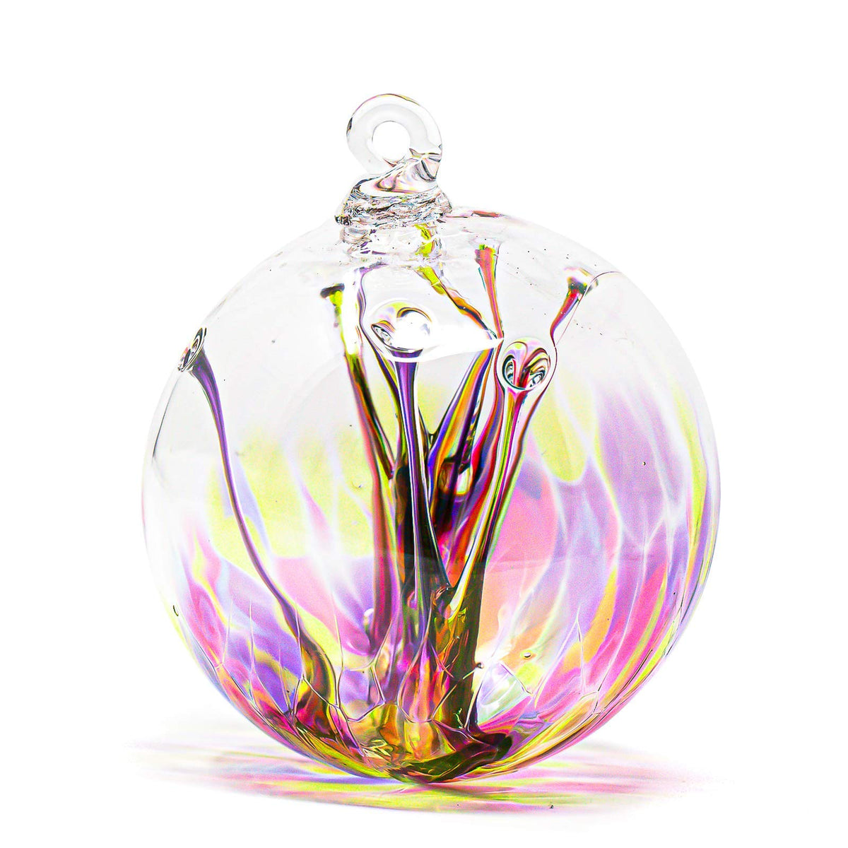 Luke Adams Handmade Glass Gazing Balls for Garden – Hand Blown Glass Gazing Ball for Yard Décor – Decorative Garden Globe (Wildflower)