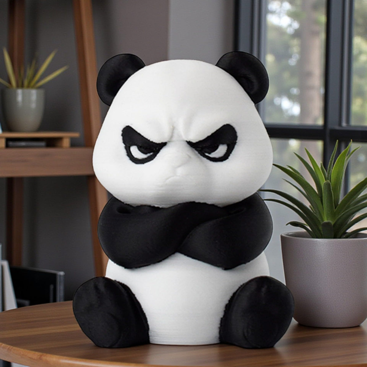 Funny Angry Duck & Animal Desk Figurines – 3D Printed Decor