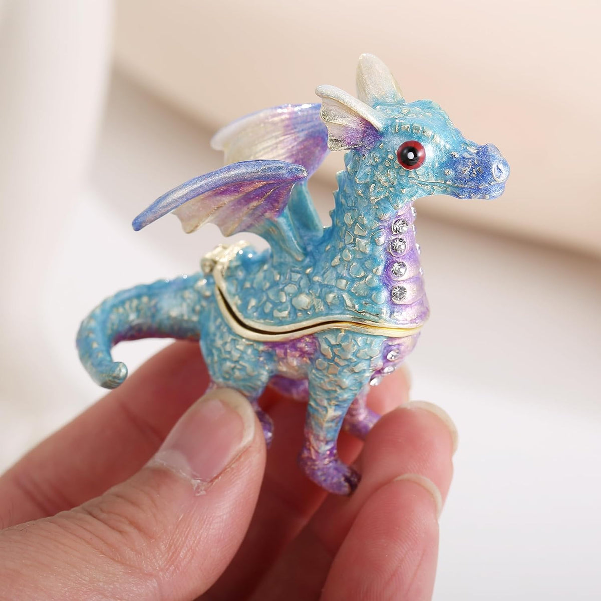 Enamel Dragon & Animal Keepsake Trinket Boxes