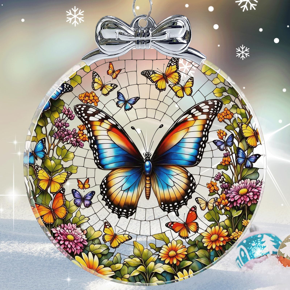 Dragon & Book Christmas Ornament 2026 Glass - Christmas Tree Decorations