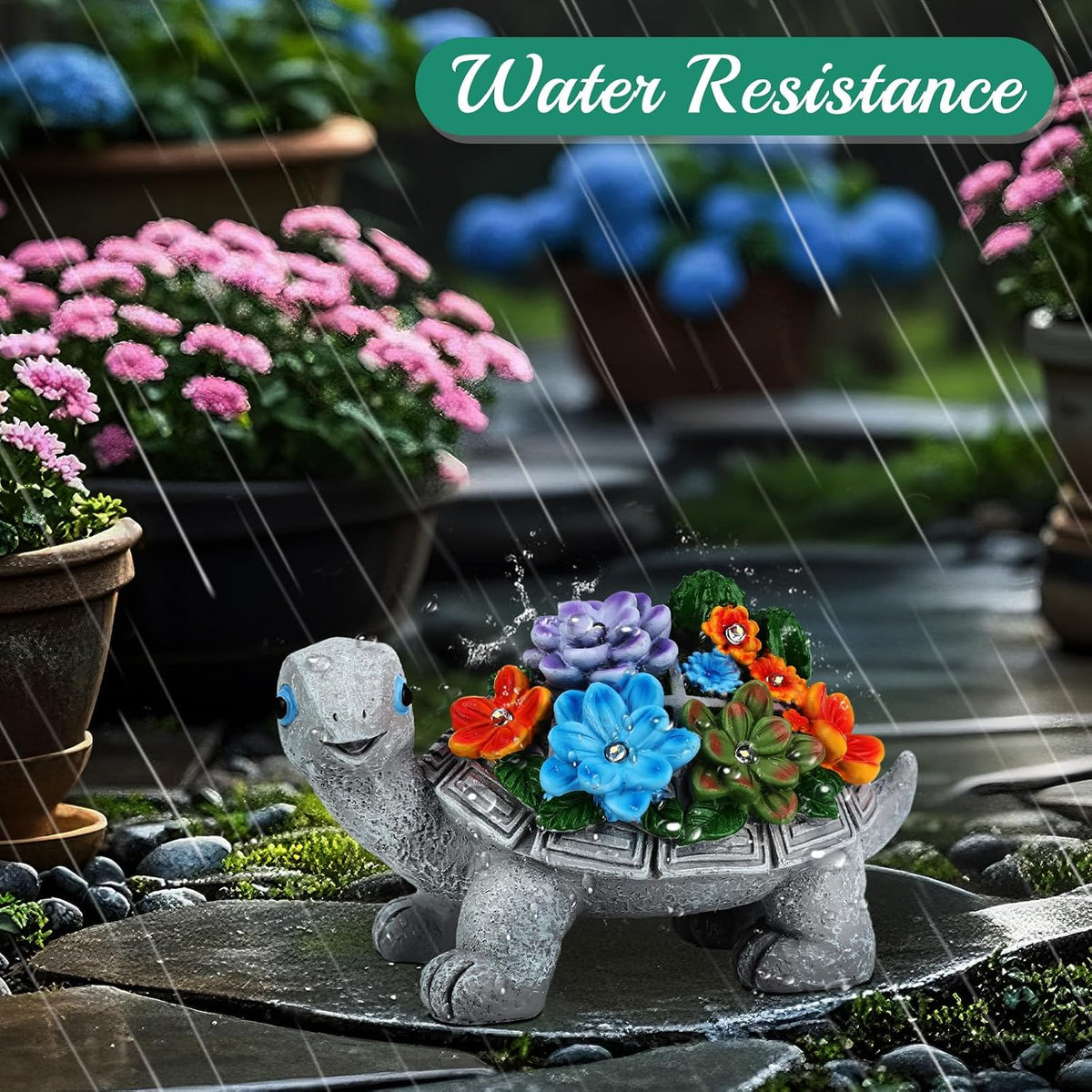 Turtle Statues Solar Garden Decor, Christmas Gift for Grandma Mom