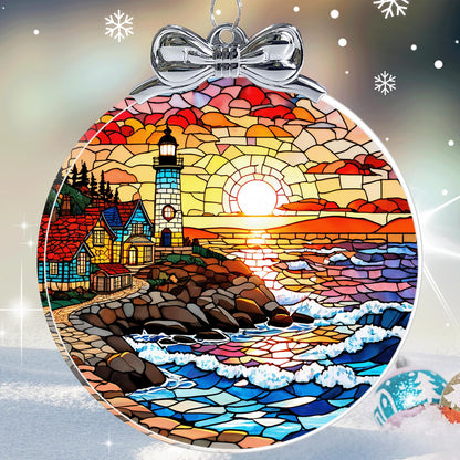 Dragon & Book Christmas Ornament 2026 Glass - Christmas Tree Decorations