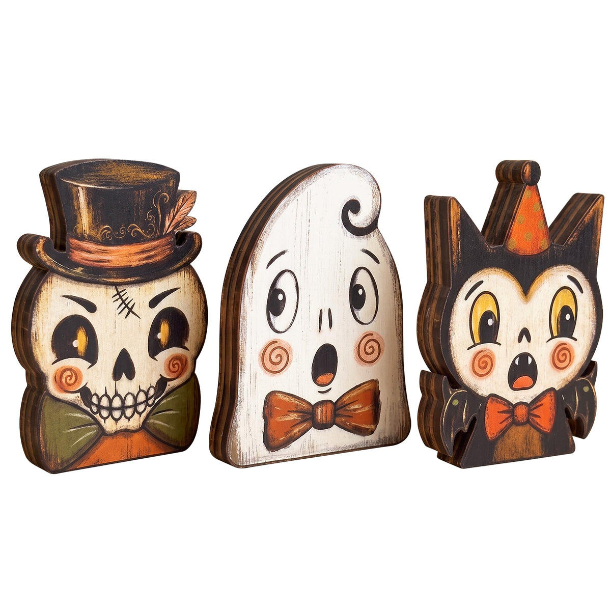 Wooden Halloween Decor Small Halloween Signs Indoor Decor Black Cat Pumpkin
