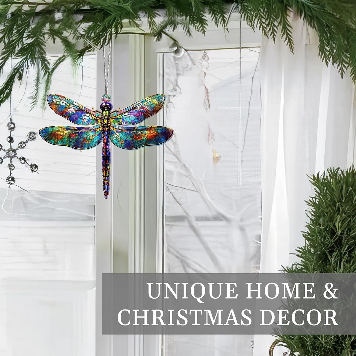 Dragonfly Gifts for Women, Dragonflies Decor Suncatcher Effect Ornament