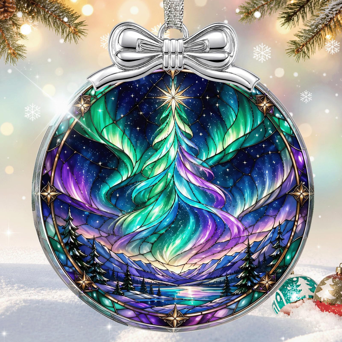 Dragon & Book Christmas Ornament 2026 Glass - Christmas Tree Decorations