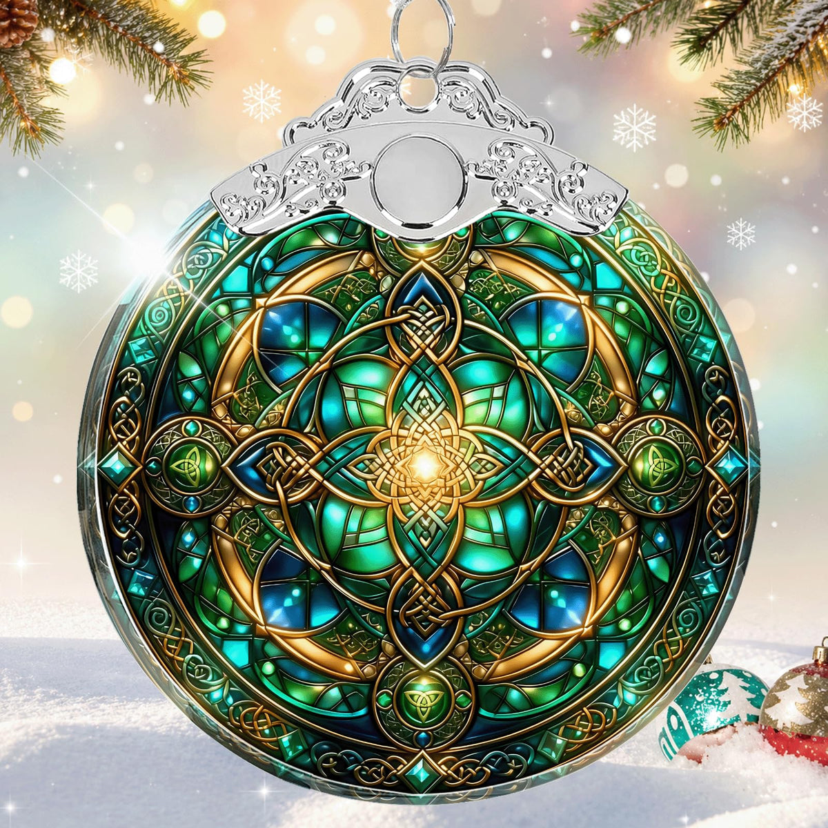 Dragon & Book Christmas Ornament 2026 Glass - Christmas Tree Decorations