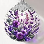 Violet Stained Glass Christmas Ornament