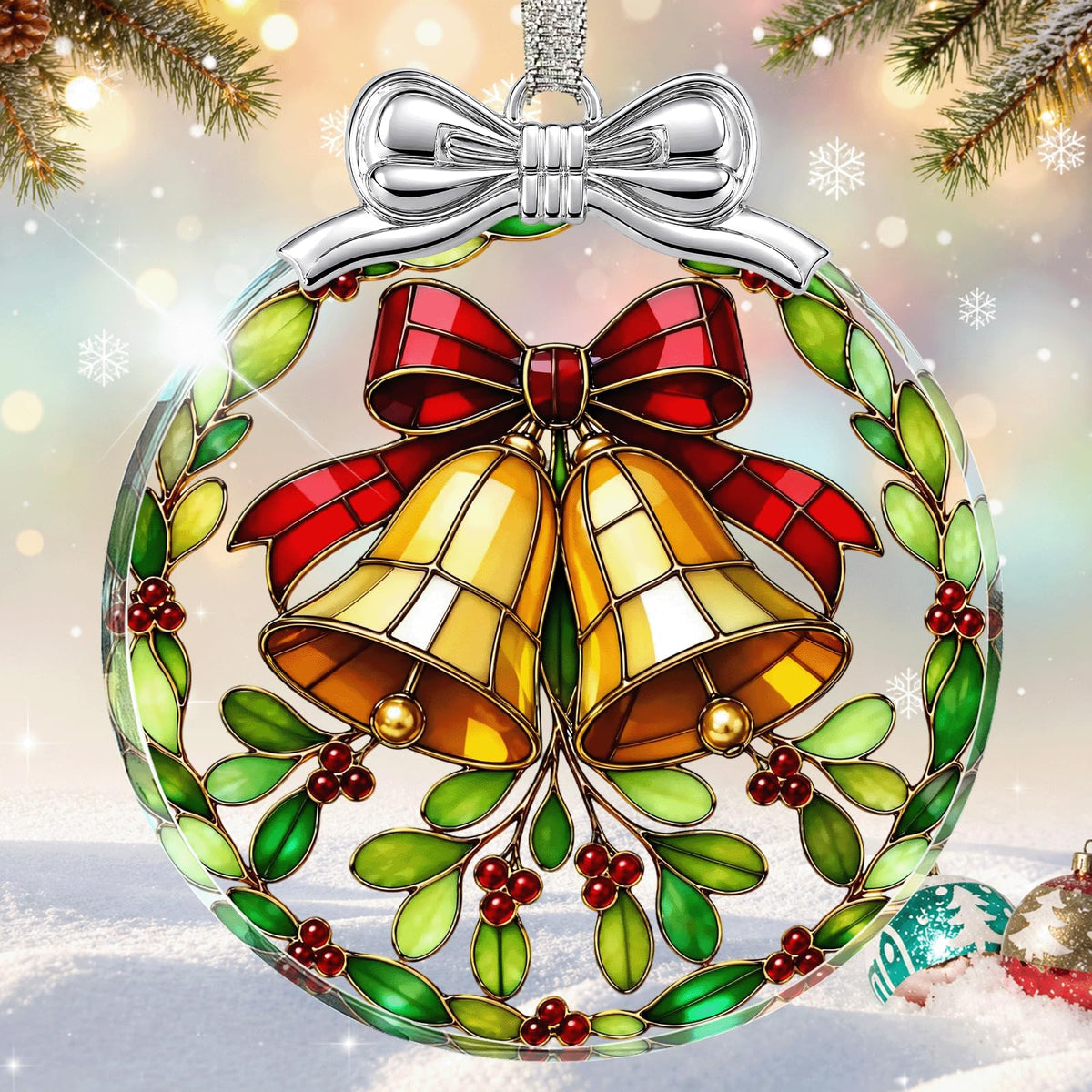 Dragon & Book Christmas Ornament 2026 Glass - Christmas Tree Decorations