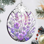 Violet Stained Glass Christmas Ornament
