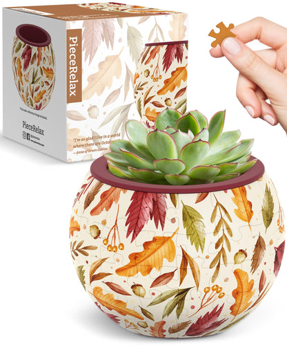 PieceRelax 3D Puzzle Planter – 80-Piece Decorative Plant Pot