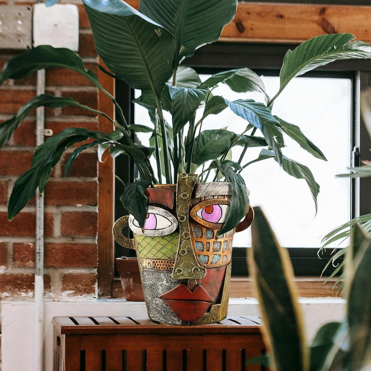 Midogaigai Abstract Face Planter Pots for Indoor Plants&Flowers Home Decor