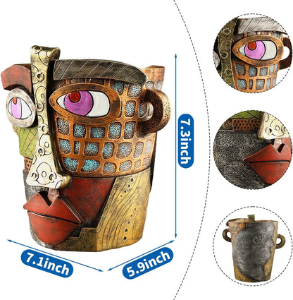 Midogaigai Abstract Face Planter Pots for Indoor Plants&Flowers Home Decor