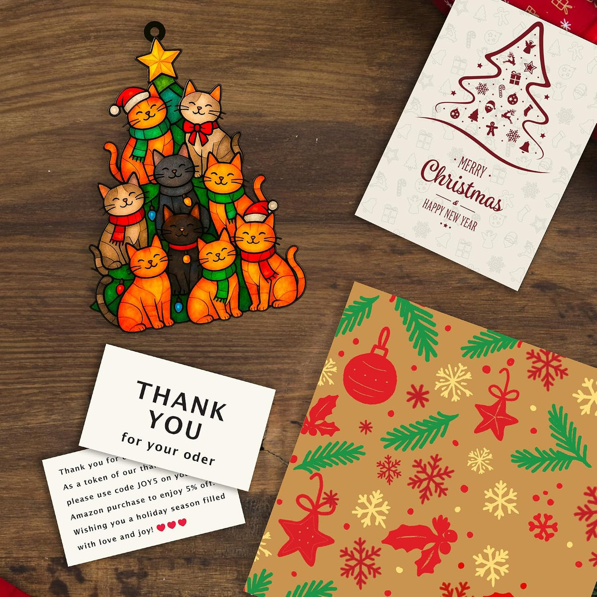 Stained Glass Effect Christmas Ornaments – 7 Fun Designs