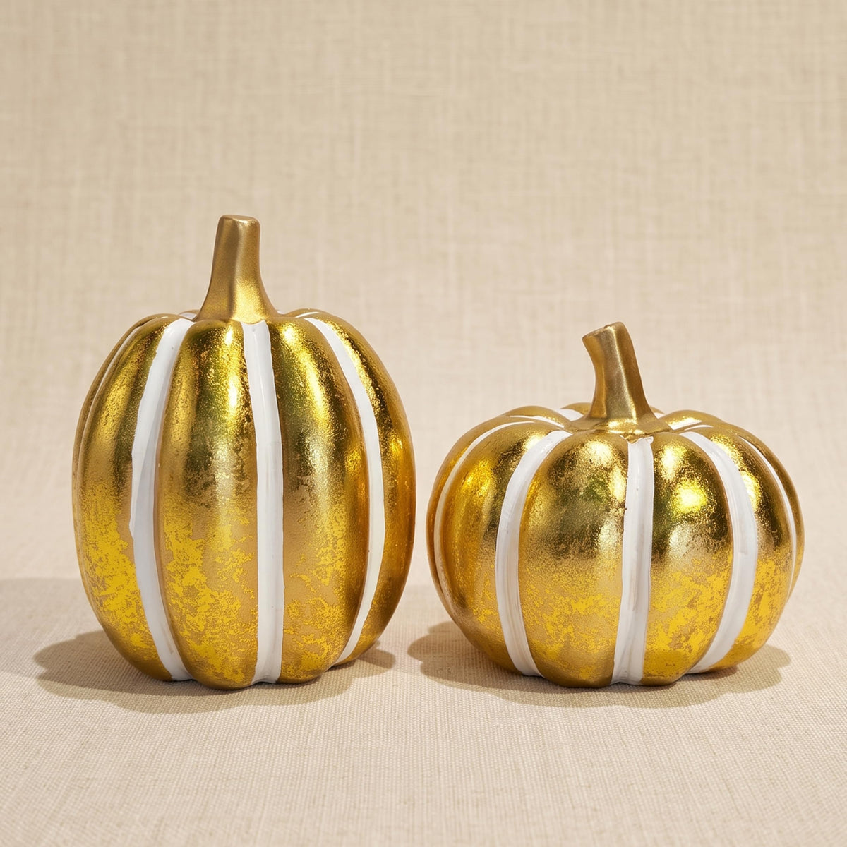 Pumpkin Decor Fall Decoration, Resin Gold Pumpkins for Decorating