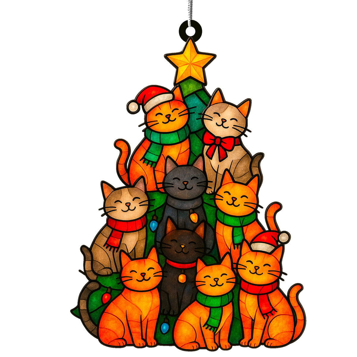 Stained Glass Effect Christmas Ornaments – 7 Fun Designs