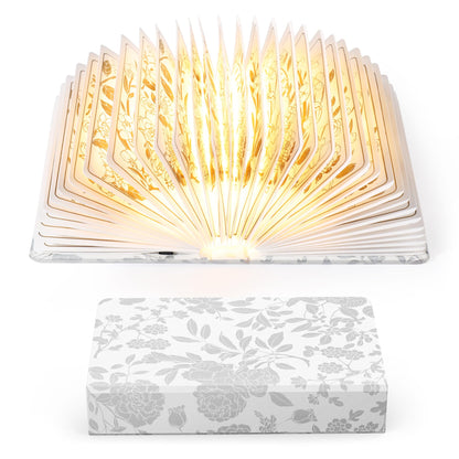 Floral Folding Book Lamp – Gift for Book Lovers