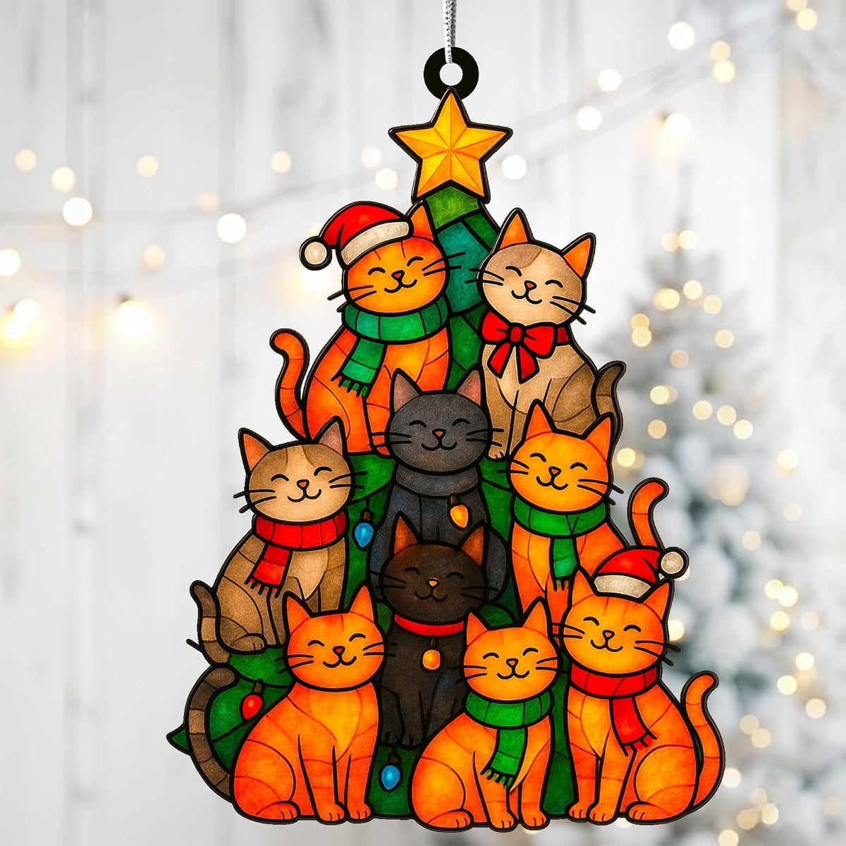 Stained Glass Effect Christmas Ornaments – 7 Fun Designs