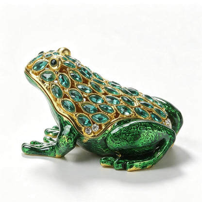 Enamel Peacock & Nature-Inspired Trinket Boxes