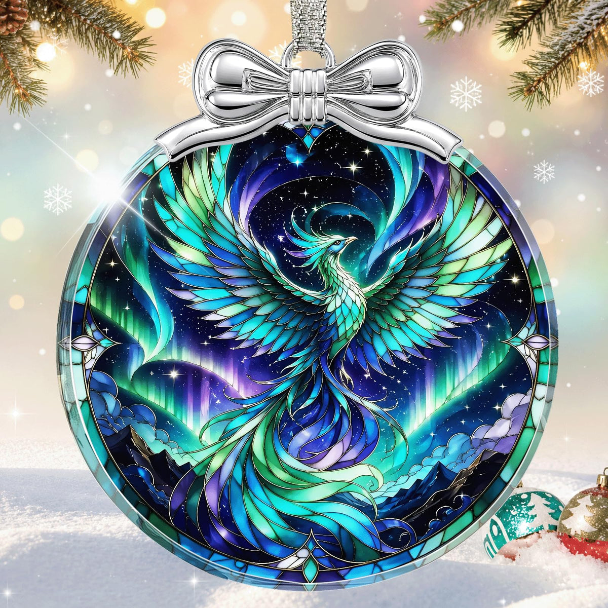 Dragon & Book Christmas Ornament 2026 Glass - Christmas Tree Decorations