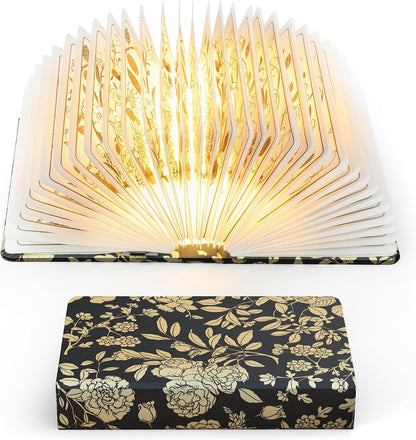 Floral Folding Book Lamp – Gift for Book Lovers