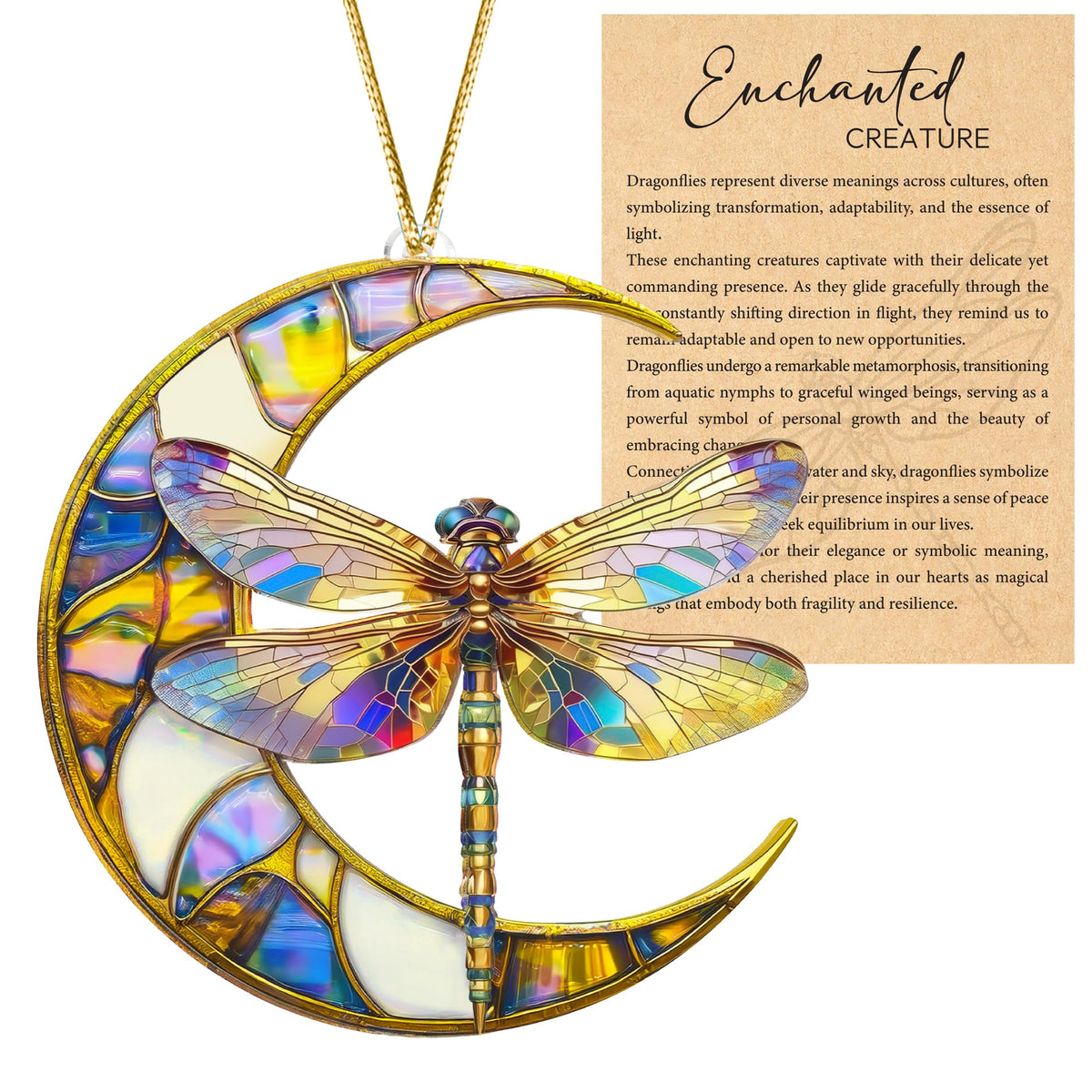 Dragonfly Gifts for Women, Dragonflies Decor Suncatcher Effect Ornament