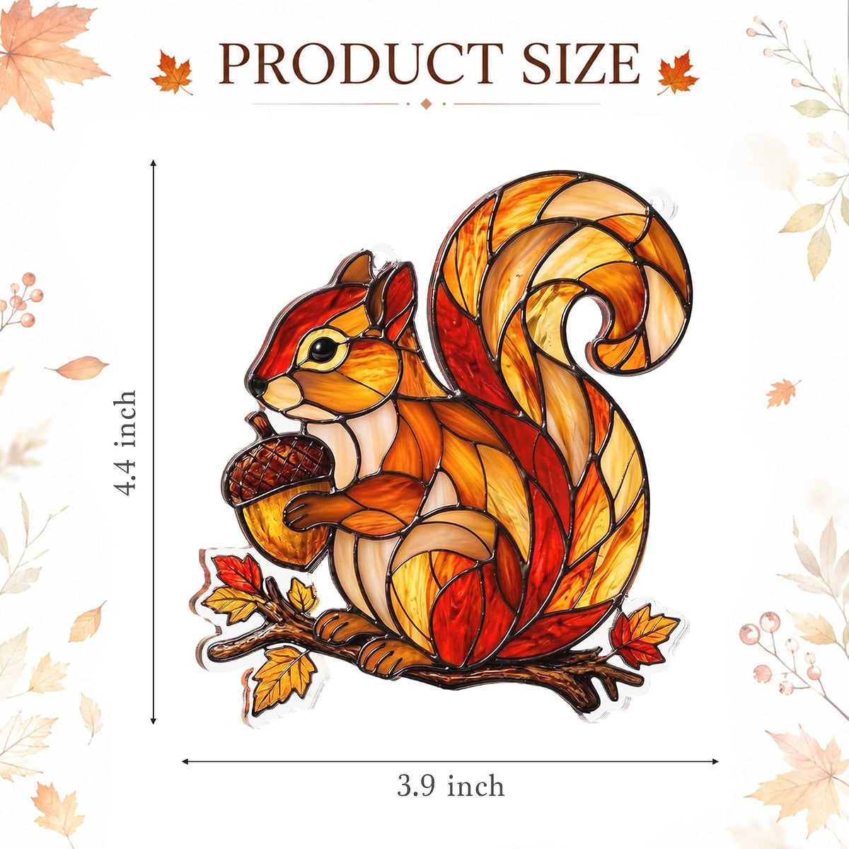 Acrylic Squirrel Suncatcher Autumn Ornamen, Squirrel Gifts for Women