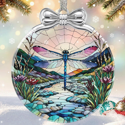 Dragon & Book Christmas Ornament 2026 Glass - Christmas Tree Decorations