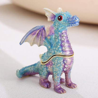 Enamel Dragon & Animal Keepsake Trinket Boxes
