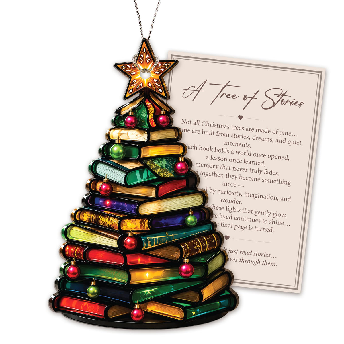 Book Lover Ornaments – Suncatchers & Christmas Tree Decor