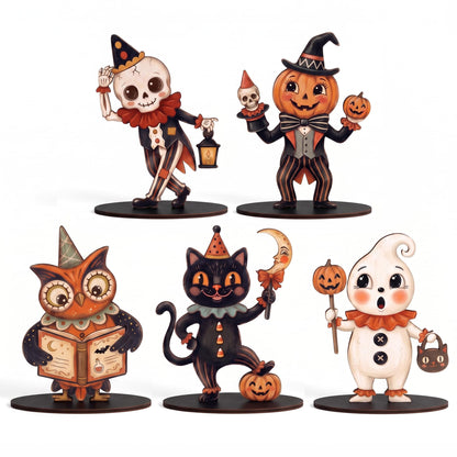 Wooden Halloween Decor Small Halloween Signs Indoor Decor Black Cat Pumpkin