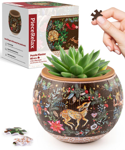 PieceRelax 3D Puzzle Planter – 80-Piece Decorative Plant Pot