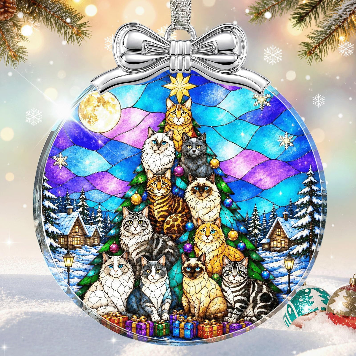 Dragon & Book Christmas Ornament 2026 Glass - Christmas Tree Decorations