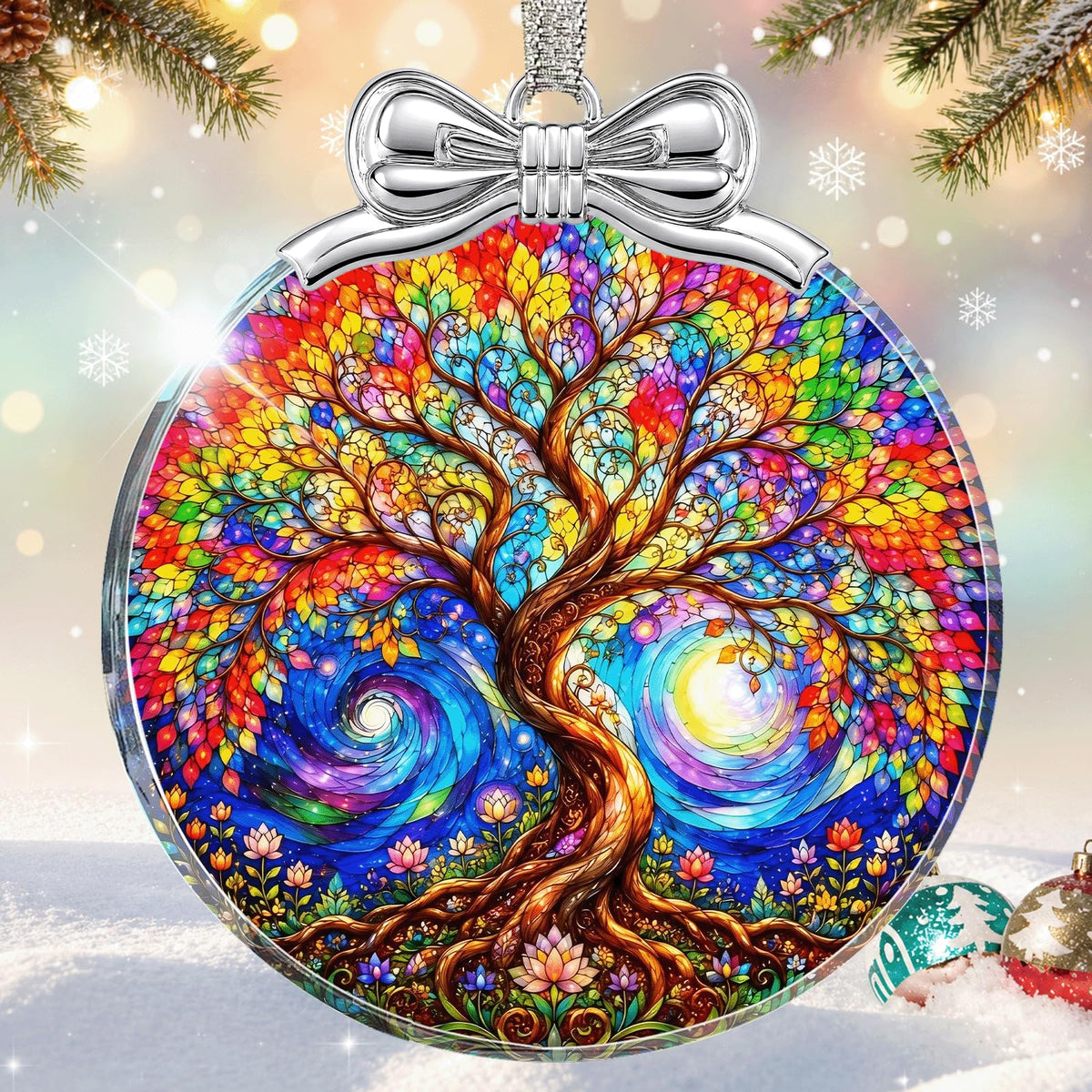 Dragon & Book Christmas Ornament 2026 Glass - Christmas Tree Decorations