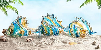 Glass Seashell - Hand Blown Glass Conch Figurines Ornament