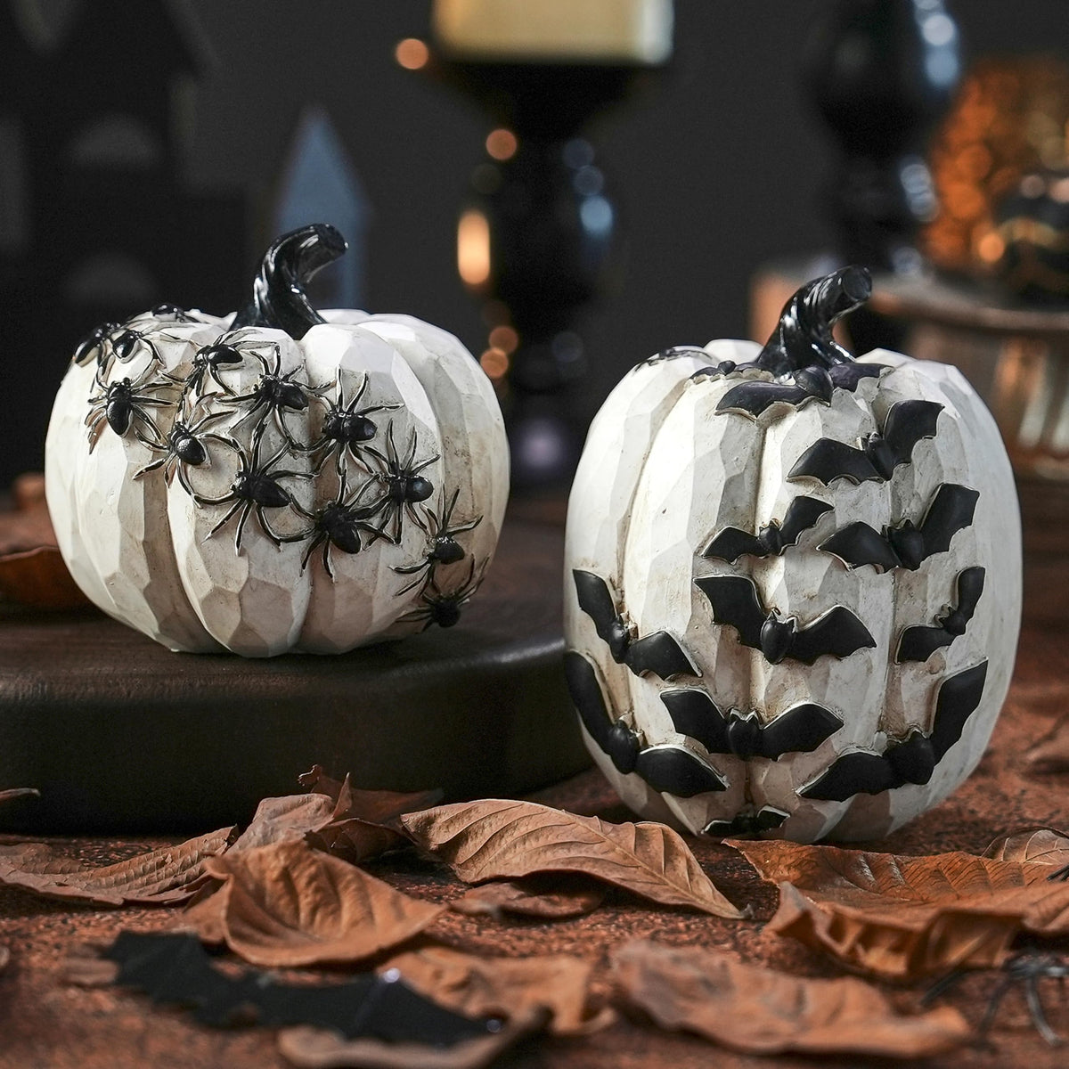 Pumpkin Decor Fall Decoration, Resin Gold Pumpkins for Decorating