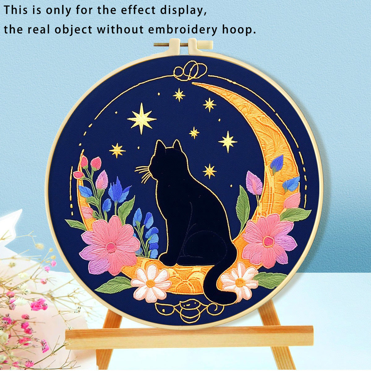 Healing Cat-Themed DIY Embroidery Kit - Stress-Relief Handcraft Set