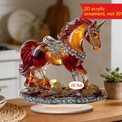 Sparkle Unicorn Acrylic Figurine | Crystal Window Hanging Decor